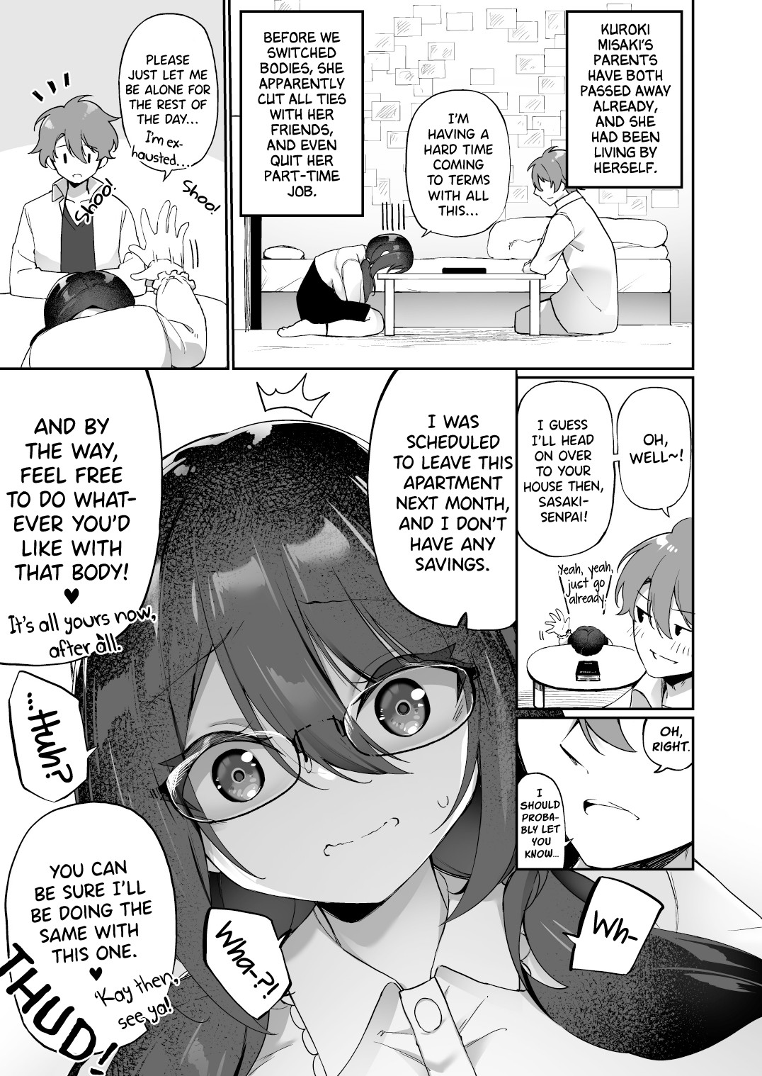 Hentai Manga Comic-I Ended Up Changing Bodies With The big Breasted Yandere Kouhai Who Gets Turned On From Simply Hearing My Voice-Read-18